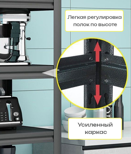 Стеллаж металлический Modular Shelving 60x40x182/5B