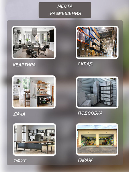 Стеллаж металлический Modular Shelving 60x40x182/5B