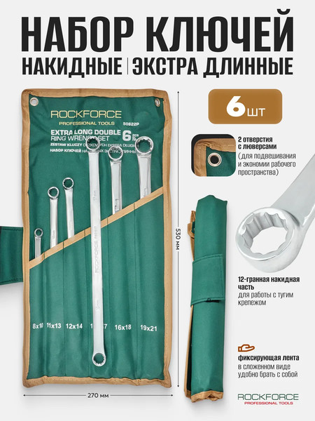 Набор ключей RockForce RF-50622P