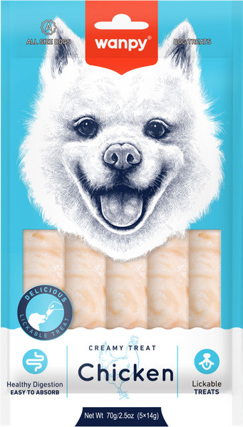 Лакомство для собак Wanpy Крем нежное пюре из курицы - фото