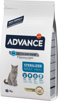 Сухой корм для кошек Advance Sterilized с индейкой - фото