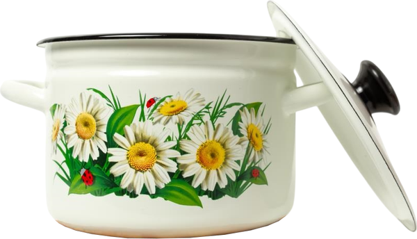 Кастрюля КМЗ С декором / 41704-122/6-У4СД  - фото