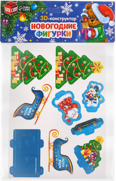 Конструктор Unicon Сани Деда Мороза / 3564572 - фото