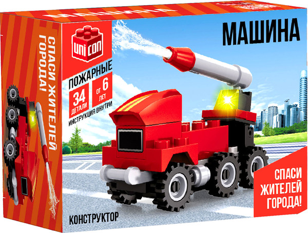 Конструктор Unicon Пожарная машина TS30110A-01/02/03/04 / 1035385 - фото