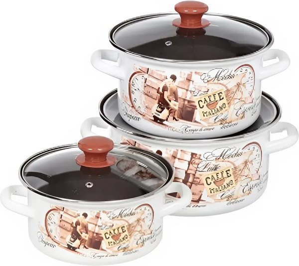 Набор кастрюль КМЗ Эспрессо-1-Экстра / 51904 - фото