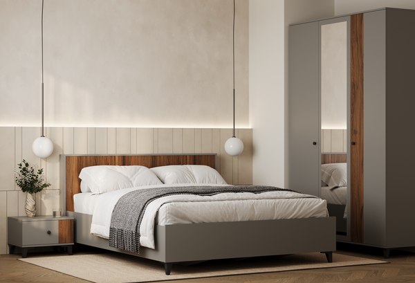 Двуспальная кровать MySTAR Грейсон 1600 ИВ-127.03