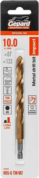 Сверло Gepard По металлу / GP10100-133 - фото