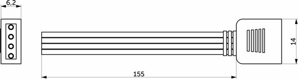 Шнур соединительный для светодиодной ленты AKS 113 486