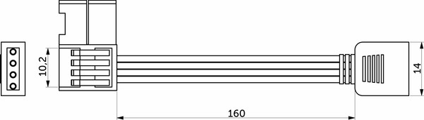 Шнур соединительный для светодиодной ленты AKS 113 485