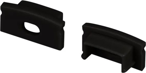 Заглушка для профиля Arlight LINE-1708 BLACK с отверстием / 040315 - фото