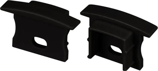 Заглушка для профиля Arlight LINE-2315-F с отверстием BLACK / 044280 - фото