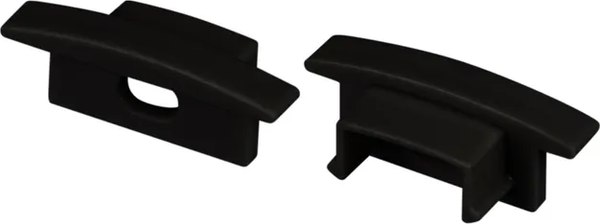 Заглушка для профиля Arlight LINE-2308-F BLACK с отверстием / 040320 - фото