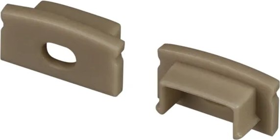 Заглушка для профиля Arlight LINE-1708 OLIVE GREY с отверстием / 038632 - фото