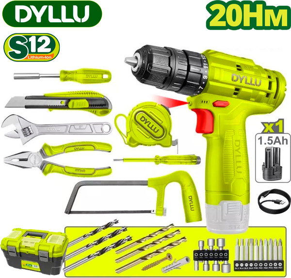 Аккумуляторная дрель-шуруповерт DYLLU DTDT1B77