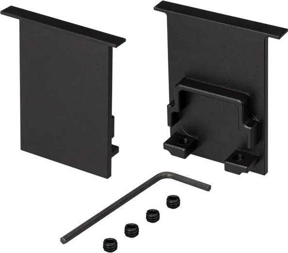 Заглушка для профиля Arlight SL-COMFORT-3551-F BLACK глухая / 031787 - фото