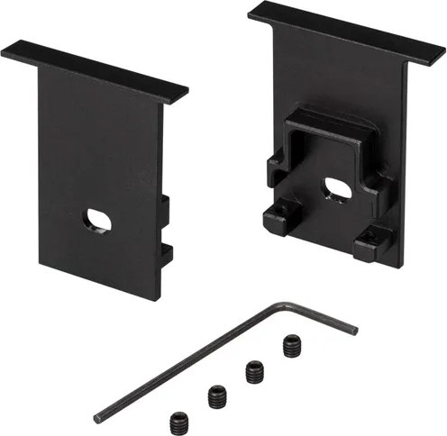 Заглушка для профиля Arlight SL-COMFORT-2542-F BLACK c отверстием / 031783 - фото