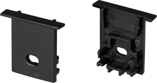 Заглушка для профиля Arlight SL-COMFORT-1722-F BLACK c отверстием / 031778 - фото