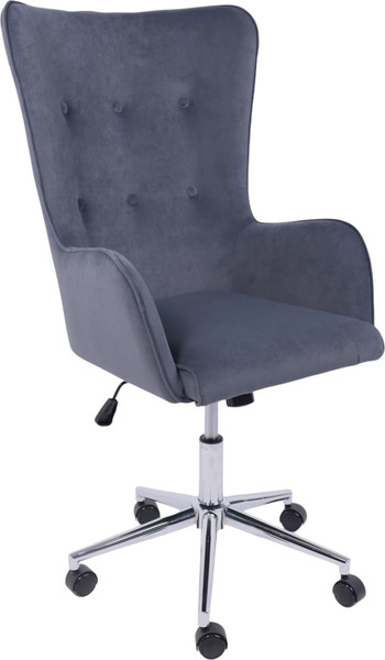 Кресло офисное AksHome Bella XL chrome Kiton 713 Graphite - фото