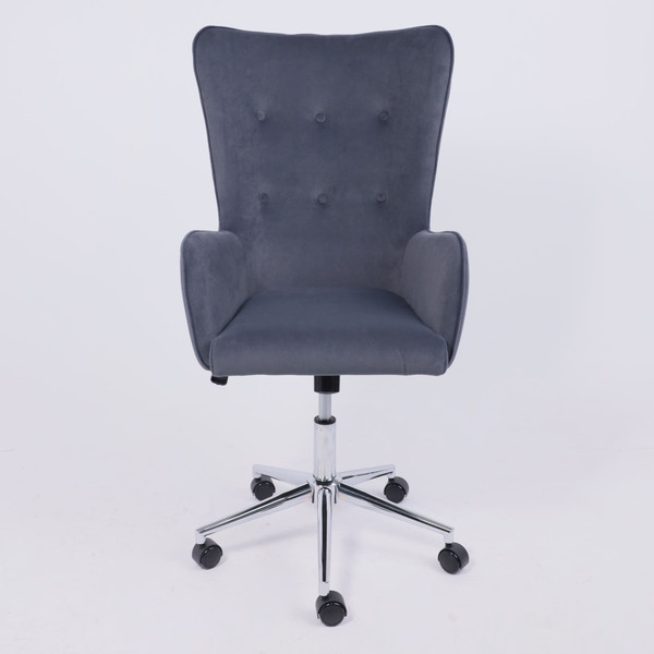 Кресло офисное AksHome Bella XL chrome Kiton 713 Graphite