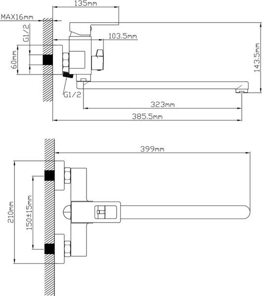 Смеситель Econoce EC0817BL