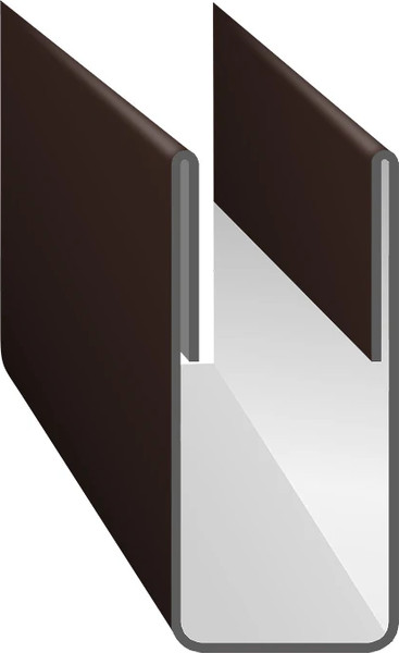 Планка торцевая Скайпрофиль на ПС8/Эконом Плюс-Пэ-RAL8017 - фото