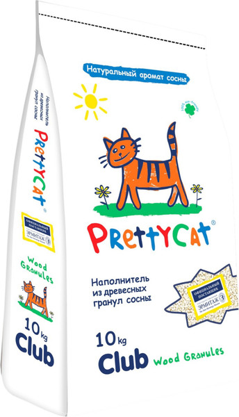 Наполнитель для туалета Prettycat Древесный Wood Granules 27022 / 620277 - фото