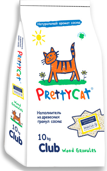 Наполнитель для туалета Prettycat Древесный Wood Granules 27022 / 620277
