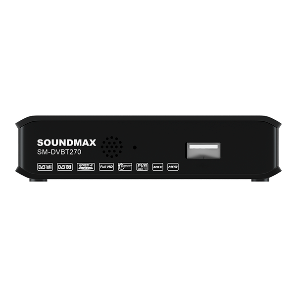 Смарт-приставка SoundMax SM-DVBT270 (черный)
