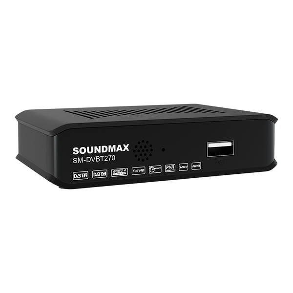 Смарт-приставка SoundMax SM-DVBT270 (черный)