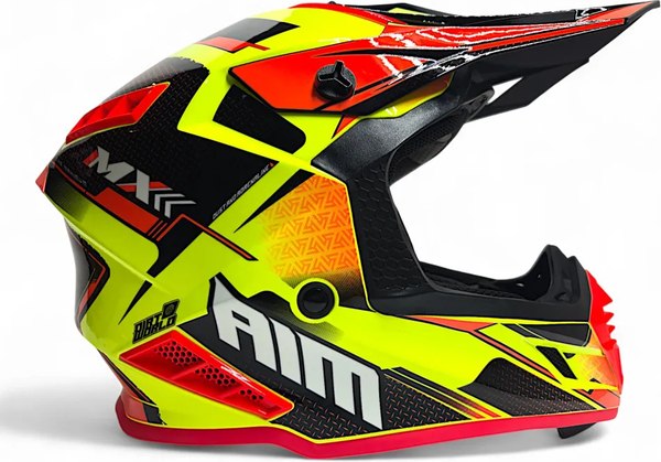 Мотошлем AiM RH855 Fiber Glass Swift RH855S-BYB-XL