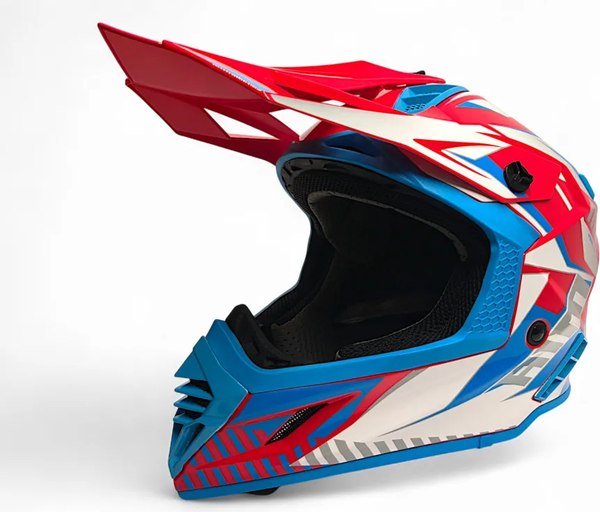 Мотошлем AiM RH855 Fiber Glass Tondo RH855T-BWR-S