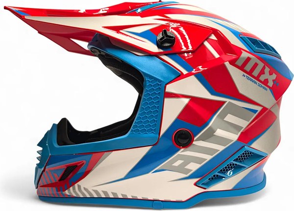 Мотошлем AiM RH855 Fiber Glass Tondo RH855T-BWR-S