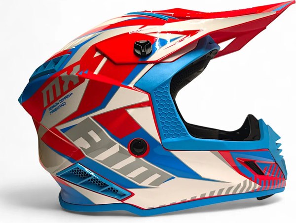 Мотошлем AiM RH855 Fiber Glass Tondo RH855T-BWR-S