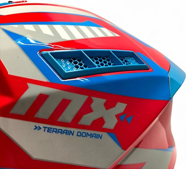 Мотошлем AiM RH855 Fiber Glass Tondo RH855T-BWR-XL