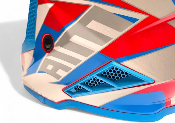 Мотошлем AiM RH855 Fiber Glass Tondo RH855T-BWR-XS