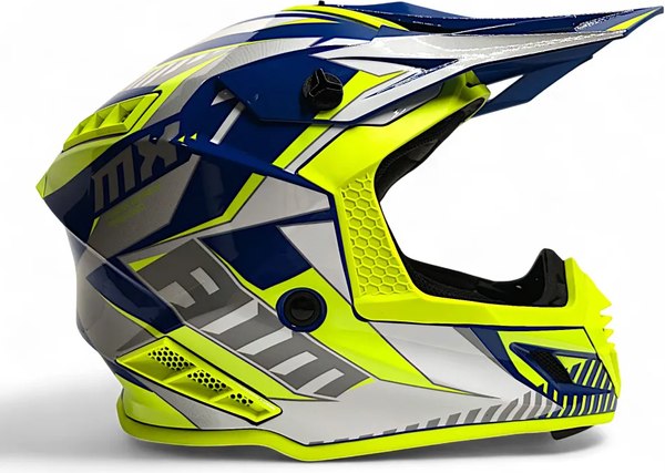 Мотошлем AiM RH855 Fiber Glass Tondo RH855T-BYW-XXXL