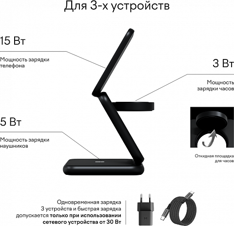Зарядное устройство беспроводное Magssory Fold Pro WCH063