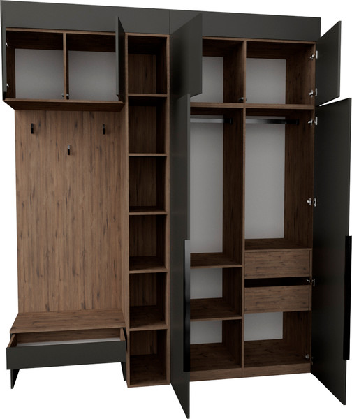 Секция в прихожую Рэйгрупп Рэй P262-B5-2-WKW В5-2