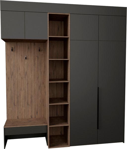 Секция в прихожую Рэйгрупп Рэй P262-B6-1-WKW В6-1 - фото