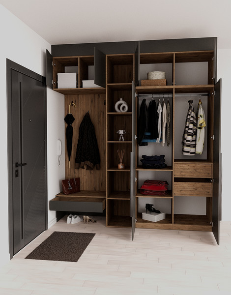 Секция в прихожую Рэйгрупп Рэй P262-B6-2-WKW В6-2