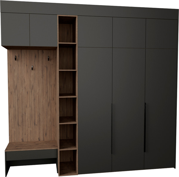 Секция в прихожую Рэйгрупп Рэй P262-B8-2-WKW В8-2 - фото