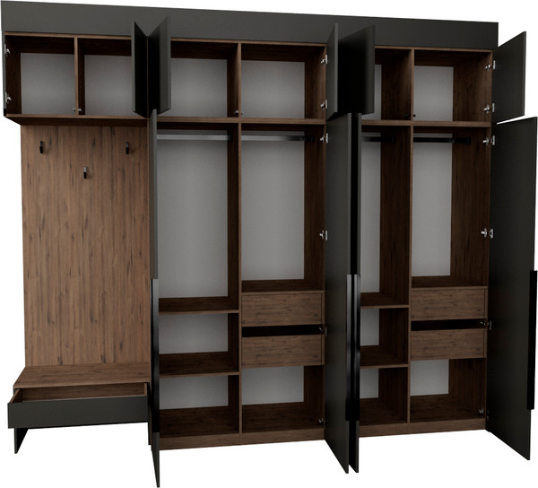 Секция в прихожую Рэйгрупп Рэй P262-B10-3-WK В10-3