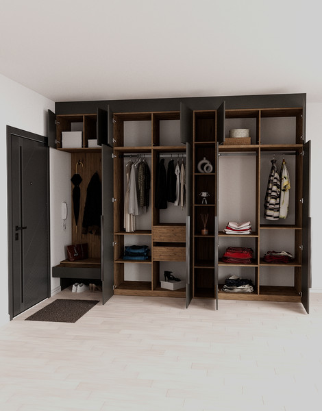 Секция в прихожую Рэйгрупп Рэй P262-B11-2-WKW В11-2