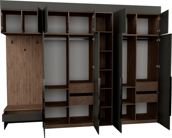 Секция в прихожую Рэйгрупп Рэй P262-B12-1-WKW В12-1