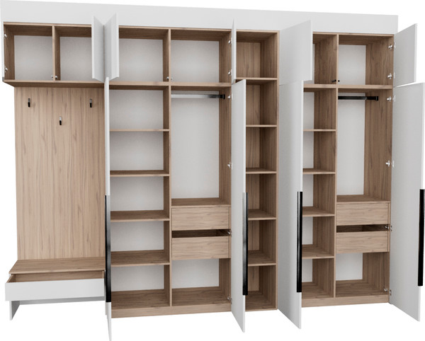 Секция в прихожую Рэйгрупп Рэй P262-B12-3-EBE В12-3