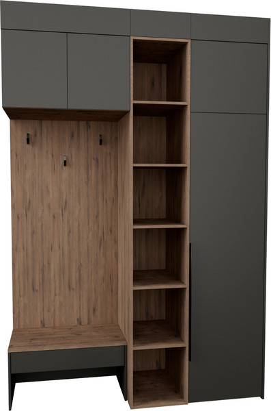 Секция в прихожую Рэйгрупп Рэй P274-B3-WKW В3 - фото