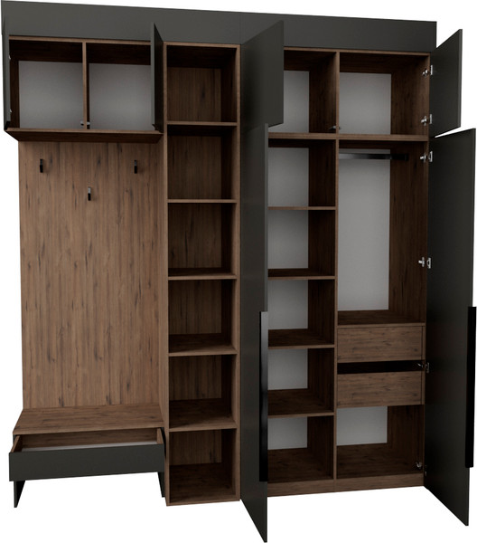 Секция в прихожую Рэйгрупп Рэй P274-B6-2-WKW В6-2