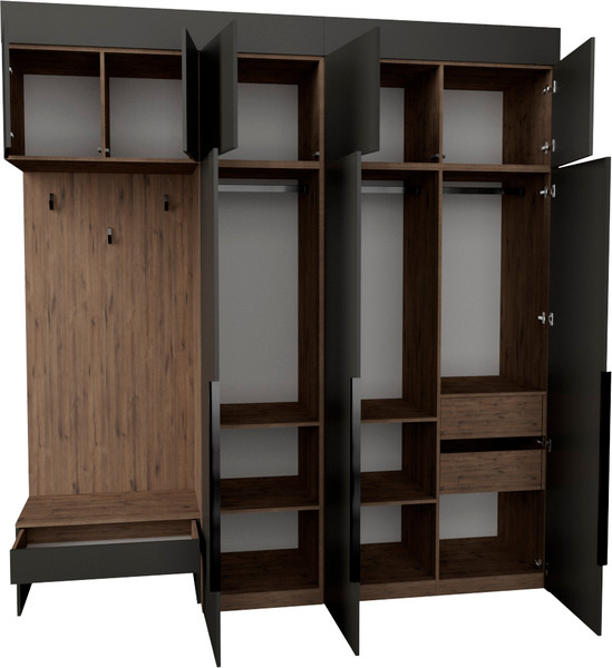 Секция в прихожую Рэйгрупп Рэй P274-B7-2-WK В7-2