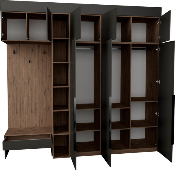 Секция в прихожую Рэйгрупп Рэй P274-B8-1-WKW В8-1