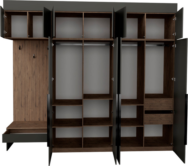 Секция в прихожую Рэйгрупп Рэй P274-B10-2-WK В10-2